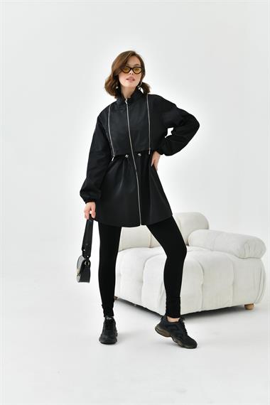 FTZ Women Kadın Paraşüt Kap  Siyah 30743