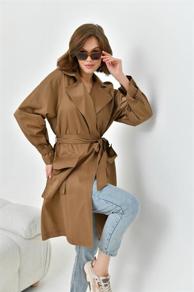 FTZ Women Kadın Paraşüt Kap  Vizon 30745