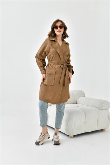 FTZ Women Kadın Paraşüt Kap  Vizon 30745