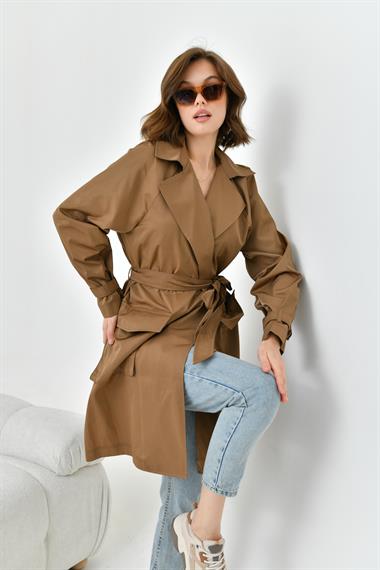 FTZ Women Kadın Paraşüt Kap  Vizon 30745