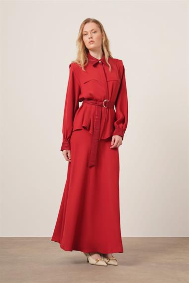 FTZ Women Kadın Piar Etekli Takım  Bordo 31148