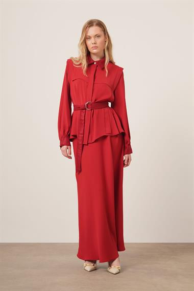 FTZ Women Kadın Piar Etekli Takım  Bordo 31148