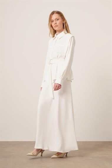 FTZ Women Kadın Piar Etekli Takım  Ekru 31148