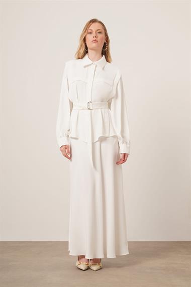 FTZ Women Kadın Piar Etekli Takım  Ekru 31148