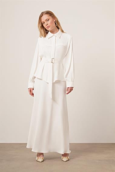 FTZ Women Kadın Piar Etekli Takım  Ekru 31148