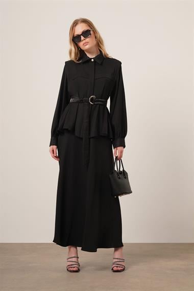 FTZ Women Kadın Piar Etekli Takım  Siyah 31148