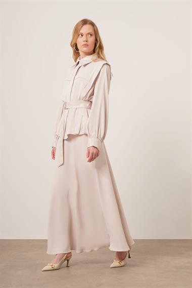 FTZ Women Kadın Piar Etekli Takım  Taş 31148