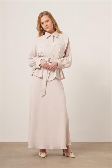 FTZ Women Kadın Piar Etekli Takım  Taş 31148