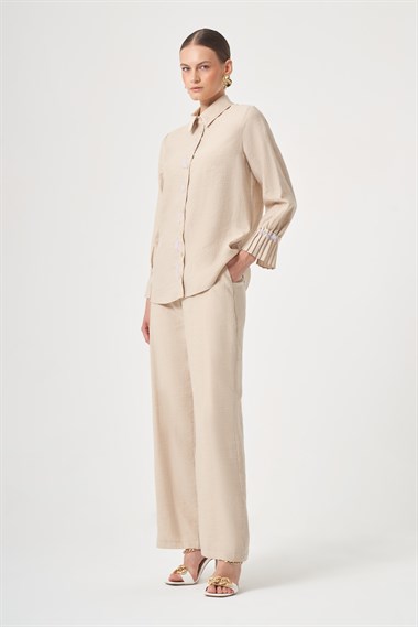 FTZ Women Kadın Pul Detay Takım  Beige 31453