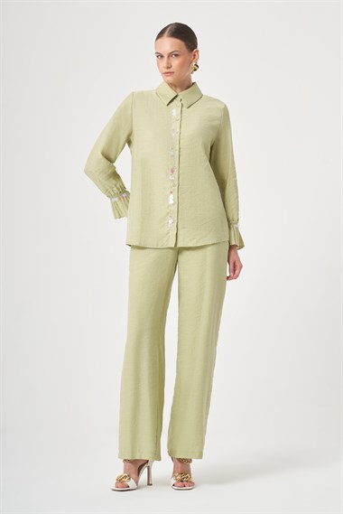 FTZ Women Kadın Pul Detay Takım  Mint 31453