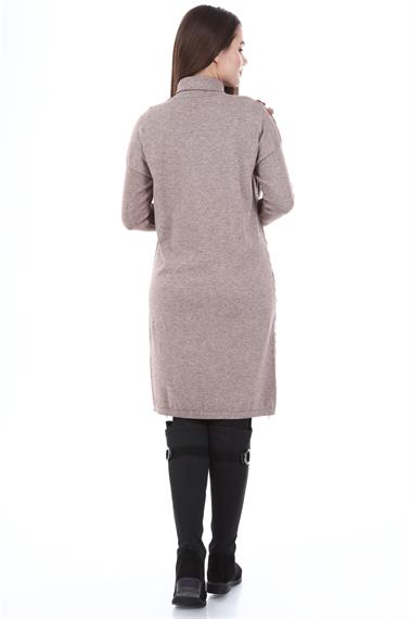 FTZ Women Kadın Pul Payet Detay Tunik  Beige 21-1332