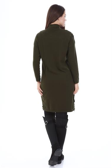 FTZ Women Kadın Pul Payet Detay Tunik  Haki 21-1332