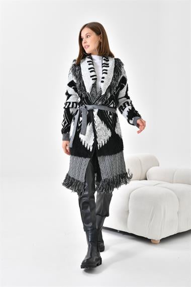 FTZ Women Kadın Püskül Detaylı Giy-Çık  Gri 20584