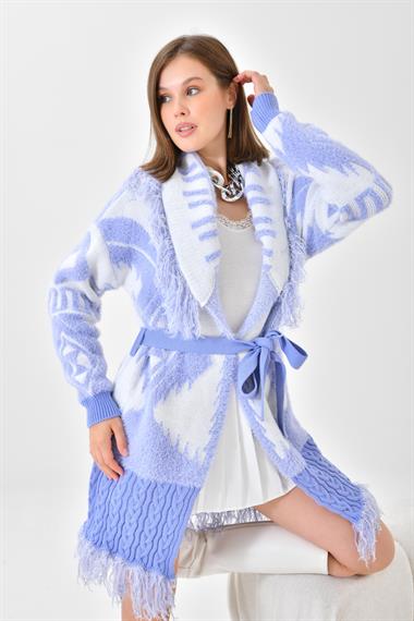 FTZ Women Kadın Püskül Detaylı Giy-Çık  Lila 20584