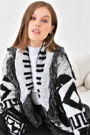 FTZ Women Kadın Püskül Detaylı Giy-Çık  Gri 20584