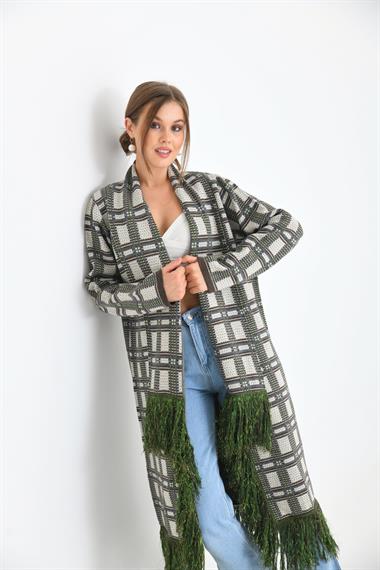 FTZ Women Kadın Püskül Detaylı Giy-Çık  Kahve 20067