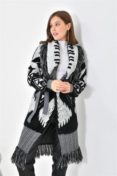 FTZ Women Kadın Püskül Detaylı Giy-Çık  Gri 20584