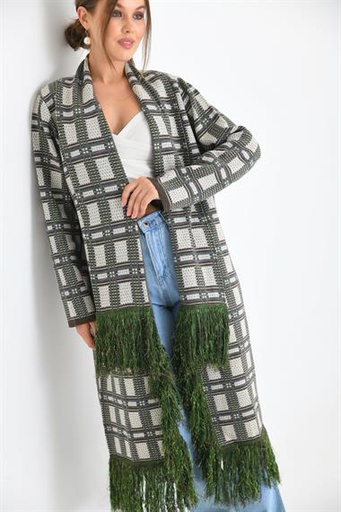 FTZ Women Kadın Püskül Detaylı Giy-Çık  Kahve 20067