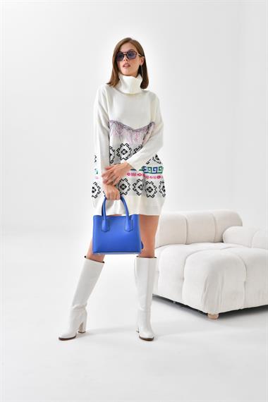 FTZ Women Kadın Püskül Detaylı Tunik  Kemik 20107