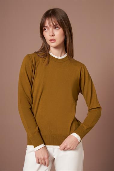 FTZ Women Kadın Ribana Detaylı Kazak  Oriw 25290