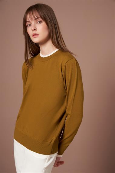 FTZ Women Kadın Ribana Detaylı Kazak  Oriw 25290