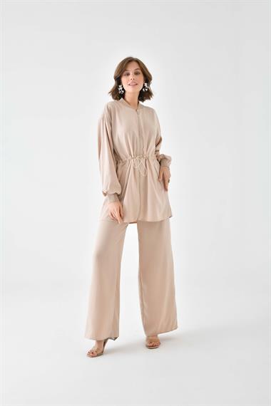 FTZ Women Kadın Ribana Modal Takım  Beige 30730