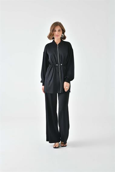 FTZ Women Kadın Ribana Modal Takım  Siyah 30730