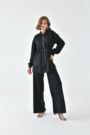 FTZ Women Kadın Ribana Modal Takım  Siyah 30730