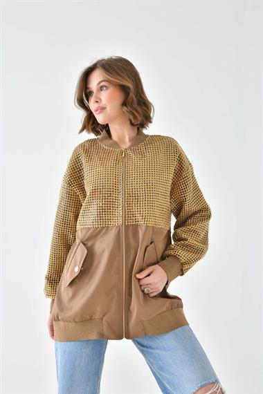 FTZ Women Kadın Ribanalı Paraşüt Kap  Kahve 30708