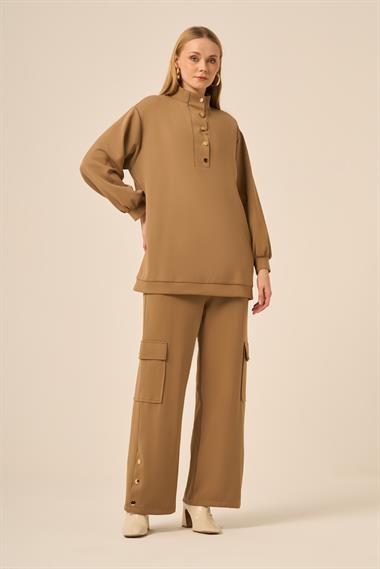 FTZ Women Kadın Royal Pantolonlu Takım  Camel 31272
