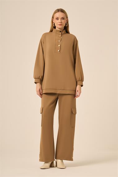 FTZ Women Kadın Royal Pantolonlu Takım  Camel 31272
