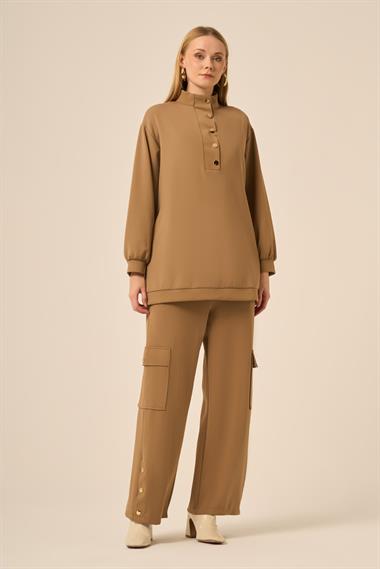FTZ Women Kadın Royal Pantolonlu Takım  Camel 31272