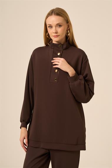FTZ Women Kadın Royal Pantolonlu Takım  Kahve 31272