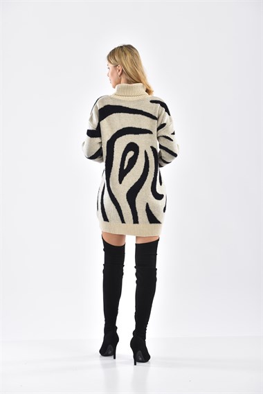 FTZ Women Kadın Sakal Detay Tam Balıkçı Bluz  Taş 21-6231