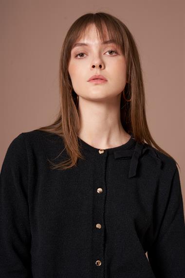 FTZ Women Kadın Şardon Hırka  Siyah 25288