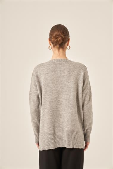 FTZ Women Kadın Şardon Kazak  Gri 25215