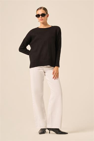 FTZ Women Kadın Şardon Kazak  Siyah 25215