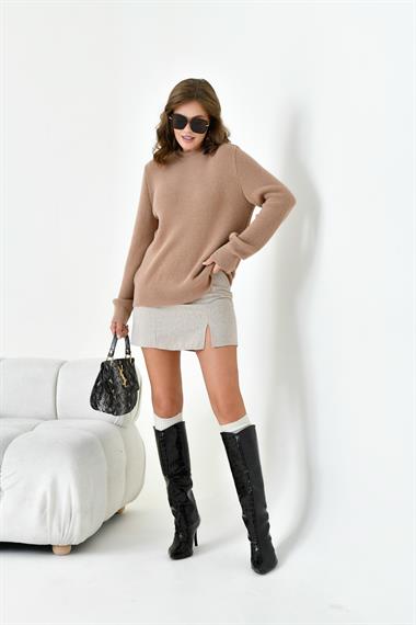 FTZ Women Kadın Sıfır Yaka  Bej 20944