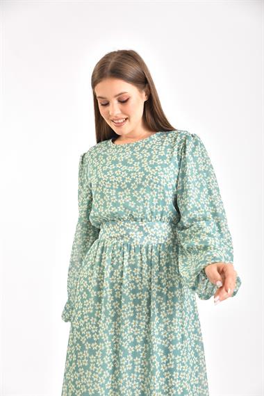 FTZ Women Kadın Şifon Elbise  Mint 30043