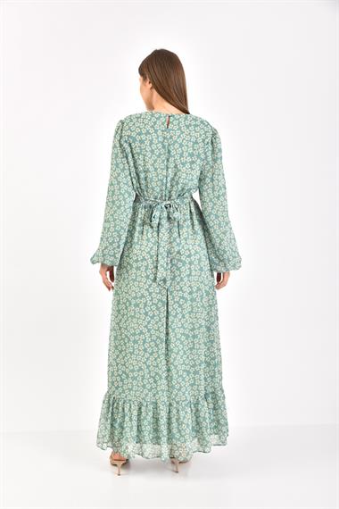 FTZ Women Kadın Şifon Elbise  Mint 30043