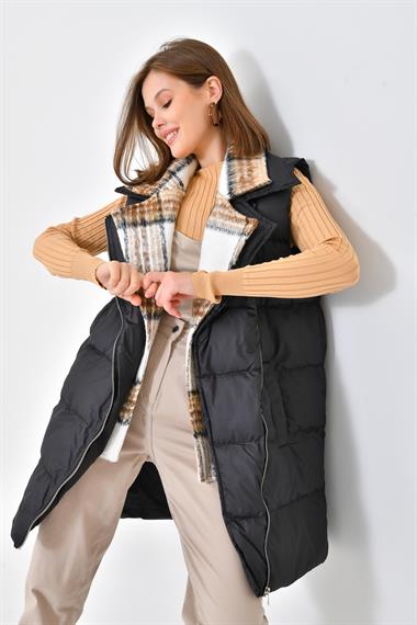 FTZ Women Kadın Şişme Yelek  Siyah RBN4043