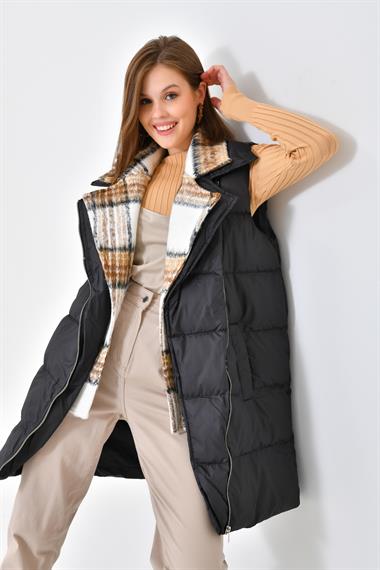 FTZ Women Kadın Şişme Yelek  Siyah RBN4043