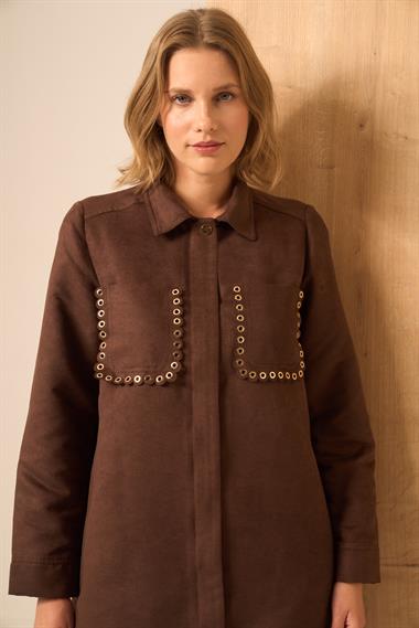 FTZ Women Kadın Süet Kap  Kahve 31268