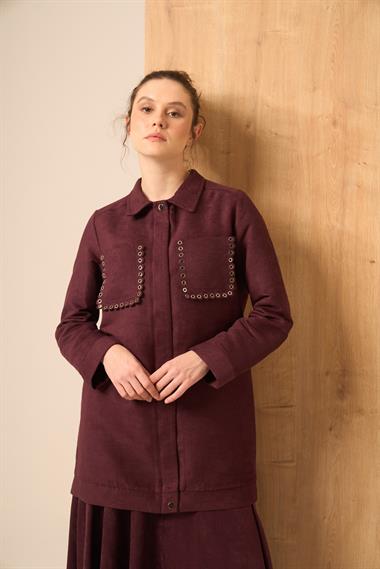 FTZ Women Kadın Süet Kap  Mürdüm 31268