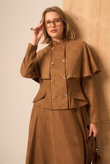 FTZ Women Kadın Süet Takım  Camel 31267
