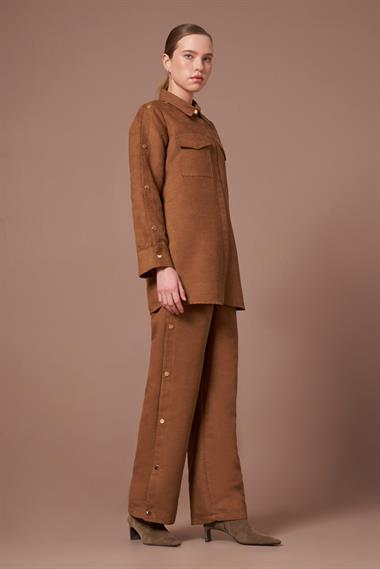FTZ Women Kadın Süet Takım  Camel 31276