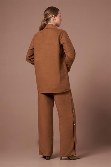 FTZ Women Kadın Süet Takım  Camel 31276