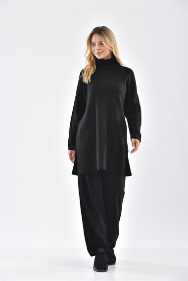 FTZ Women Kadın Tam Balıkçı İkili Takım  Siyah 21-6056