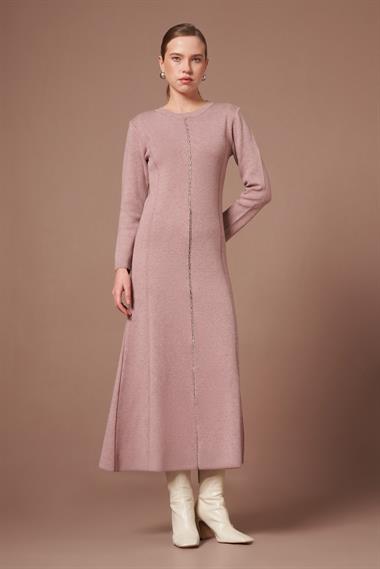FTZ Women Kadın Taş Detay Elbise  Lila 25253
