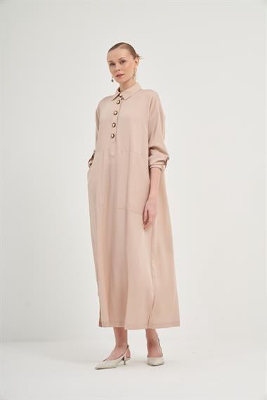 FTZ Women Kadın Tensel Elbise  Beige 31004